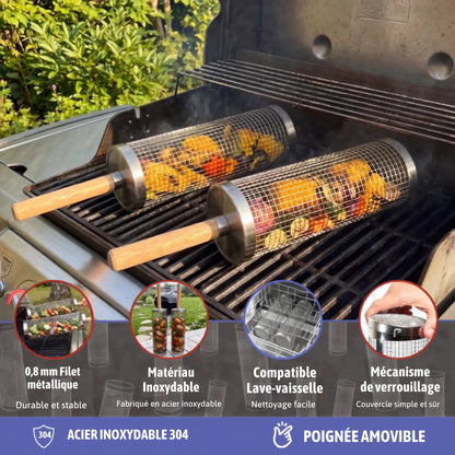 Le Panier Grill Roulant